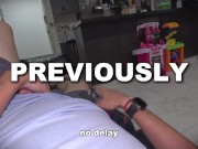 The girl took a long time delivering my order, so she has to sort things out with her pussy and my c