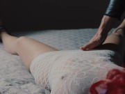 He ties my hands and feet and uses the pussy eater until I come 5/16