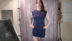 Amateur Trans Girl Model Strips Oils up and Masturbates