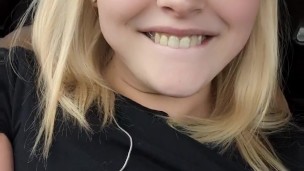 Big tits Milf Being a bad girl in the car come play with my tits