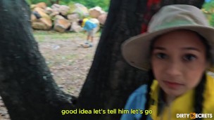 LIL TIMY IS EXPLORING MY VAGINA WHEN WE'RE CAMPING