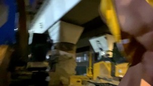 Twink in chastity cage sneaks into construction site & fucks his boyhole with giant dildo in public