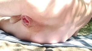 Anal stretch by the river
