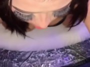 Mamada de preciosa latina de bonitos ojos y grandes tetas