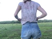 Dirty farm girl fucked raw in the hay after panties come off 3/16