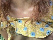 Horny barefoot hippie spits in your mouth and cums in the garden 5/16