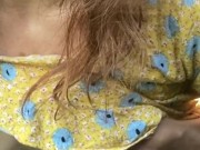 Horny barefoot hippie spits in your mouth and cums in the garden 7/16