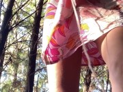 Soaked and needy, skirt off and fingers in, deep in the woods 4/16