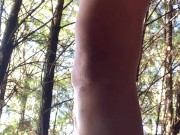 Soaked and needy, skirt off and fingers in, deep in the woods 9/16