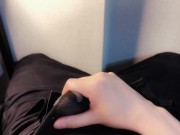 精液貫通オナニー♡下着越しにちんちんなでなでしてたら気持ちよくなちゃって.....♡ 12/16