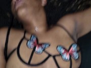 SEXY EBONY GIVES A WHITE BOY A CHANCE AND FALLS IN LOVE WITH HIS COCK!
