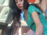 Crazy Man Takes Out His Cock On Public Bus - But Girl Doesn't Lose Her Head And Helps Him Cum 15/16