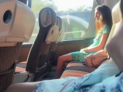 Crazy Man Takes Out His Cock On Public Bus - But Girl Doesn't Lose Her Head And Helps Him Cum 7/16