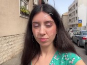 If you lose the game - you'll have to walk on public with cum on your face! - Cumwalk 14/16