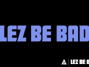 LEZ BE BAD - Big Tits Cami Strella CAUGHT Injured Lilly Bell Pillow Humping & STRAP-ON FUCKS HER! 1/16