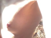 Hippie slut plays with her pussy deep in the woods, every angle exposed 15/16