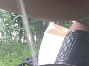 Squatting over a rusty can to let it all out, pissing like a nasty farm slut 11/16