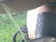 Squatting over a rusty can to let it all out, pissing like a nasty farm slut 7/16