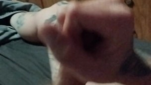 Pulling my hard cock