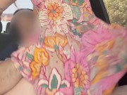 Getting A Messy Creampie In A Backseat Quickie After Lunch With FWB 14/16