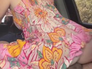 Getting A Messy Creampie In A Backseat Quickie After Lunch With FWB 15/16