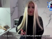 A disgruntled blonde fucks me so I don't have to pay a fine. PAWG, HOT 4/16