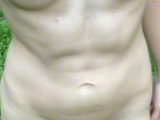 Horny milf walks nude in the park, tits out, pussy dripping 13/16