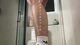 Fucking my ass with a knot dildo