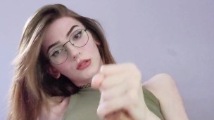 Skinny Tranny Stroking Wet Cock