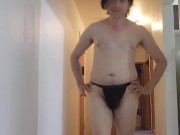 Male Pornstar Reveals His Bare Boner to the Crowd!