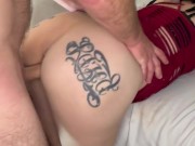 Filling her ass with cum, balls deep in that slut 2/16