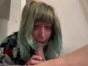 Becky the Clown edges her sub puppy style 9/16