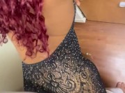 Petite Ebony Stripper Brings Home Client For Backshots Dress Fuck. 8/16