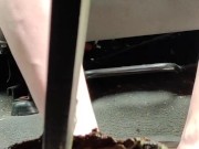 Pedal pumping ice cream sandwichs wearing white ankle socks then barefoot in my truck behind pedal 9/16