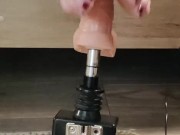 Big white cock getting a foot job from my huge lubed up clean soles ( fuck machine) dildo 10/16