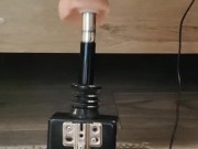 Big white cock getting a foot job from my huge lubed up clean soles ( fuck machine) dildo 3/16