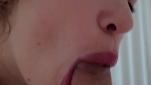 Watch closely, I want your cock sliding between my lips before rough sex, Alina Sins