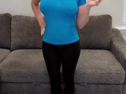 Blue Compression Shirt with Black Yoga Pants 13/16