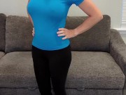 Blue Compression Shirt with Black Yoga Pants 6/16