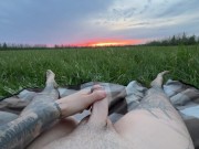 Getting filled with cum in nature💦 4/16