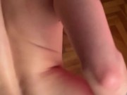 Bitch rides cock, loves it, and gets cum on her ass 9/16