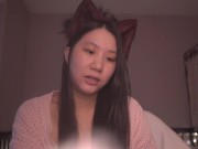 Cute Asian Girl Kitty Cat Cosplay ASMR - read with me onii-chan! - Ezra 9-10 12/16