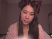 Cute Asian Girl Kitty Cat Cosplay ASMR - read with me onii-chan! - Ezra 9-10 15/16