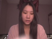 Cute Asian Girl Kitty Cat Cosplay ASMR - read with me onii-chan! - Ezra 9-10 3/16