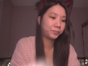 Cute Asian Girl Kitty Cat Cosplay ASMR - read with me onii-chan! - Ezra 9-10 6/16