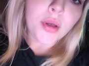 PAWG Big TITS Smoking for you daddy! Public flash