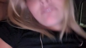 BBW MILF playing with BIG TITS IN PUBLIC