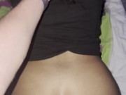 Fucking Her Doggy – Big Black Ass Bounces, Moans Loud, Cum on Her Back 6/16