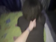 Fucking Her Doggy – Big Black Ass Bounces, Moans Loud, Cum on Her Back