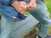 Ejaculation en plein jour dans un parc de Montreal 16/16